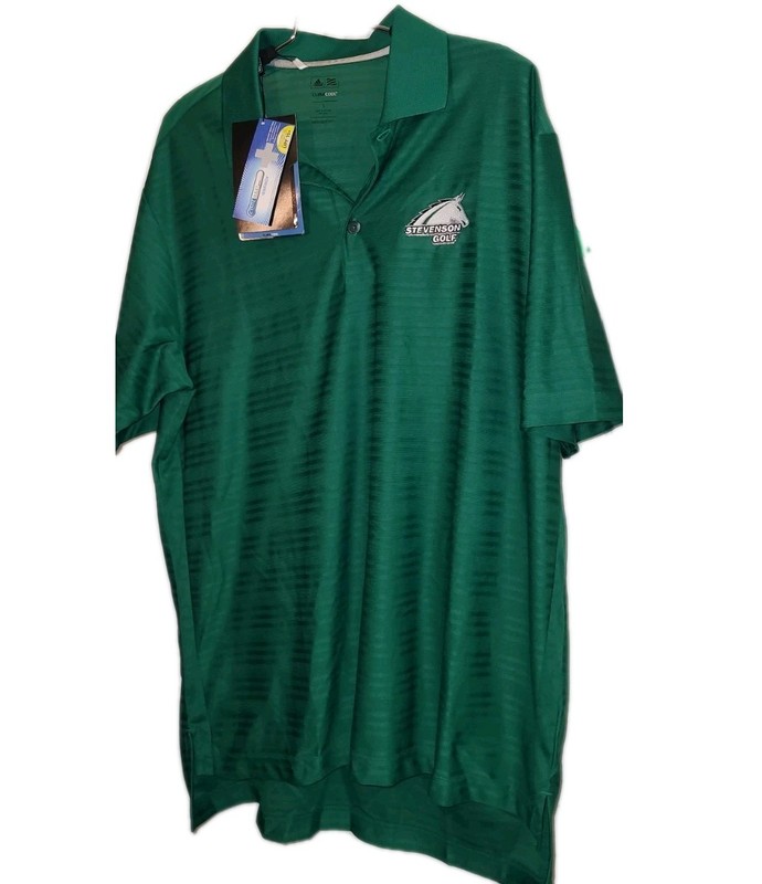 Adidas Golf Men’s Climacool Polo Large Green Stevenson College Logo New 60.00