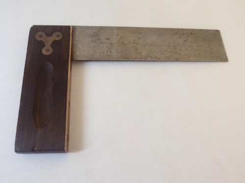 Early 1900s 1910-20s Stanley No. 20 Six Inch Try Square W/Rosewood Handle