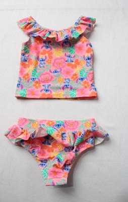 Jumping Beans X Disney Toddler Girl's Ruffle Tankini EJ3 Tropical Stitch Size 3T