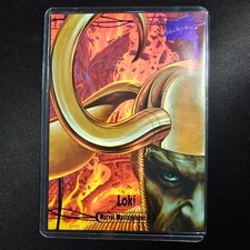 💰LC 2023 SKYBOX MARVEL MASTERPIECES XL 5'X7' EPIC PURPLE /199 LOKI #60