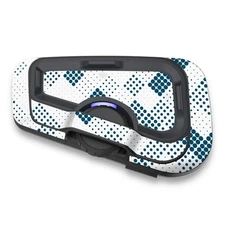 For CARDO Freecom 4X 2X Headsets Protective Wrap Sticker x2 Blue Circle Array