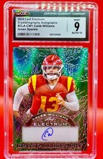 2024 Leaf Electrum Caleb Williams Rookie Auto Green SPARKLE 1/1 9 Auto 10