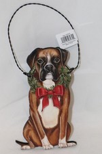 Primitives by Kathy Boxer Dog Christmas Ornament Rustic Pet Lover Decor Gift