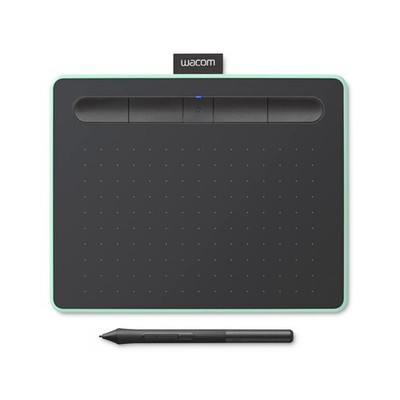 Wacom Intuos Small Graphics Drawing Tablet Bluetooth Wireless 4 Keys Pistachio