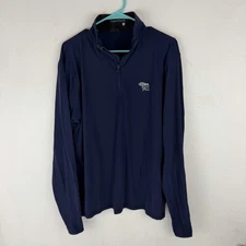 Greyson Mens Sequoia 1/4 Zip Blue Torrey Pines Performance Pullover Size Large