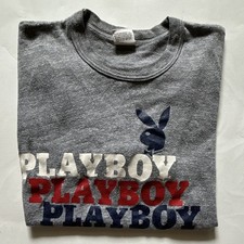 PLAYBOY Vintage single stitch T-Shirt MADE IN USA 1970's RARE Medium LA Official