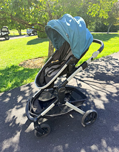 Graco Single Traditional Stroller Blue/Black Folding Swivel Wheels Canopy