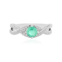 Cavill Smaragd Ring 0,57Ct Silber 925 Platiniert Zirkonia GrüN Damen-