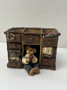 🧸RARE 2001 Boyds Bears Collection Miss Macintosh’s Desk Caddy 1 Day Ship!👍