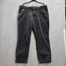 Carhartt Men Pants 42X30 Black Carpenter Twill Workwear Logo Relaxed 28" Inseam