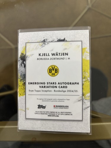 Topps Bundesliga Inception Kjell Wätjen Rc Auto /75 Borussia Dortmund - Bild 2 von 2