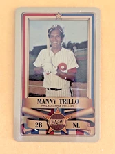 1982 PERMA GRAPHIC==GOLD==ALL-STAR #-218 MANNY TRILLO==PHILADELPHIA PHILLIES