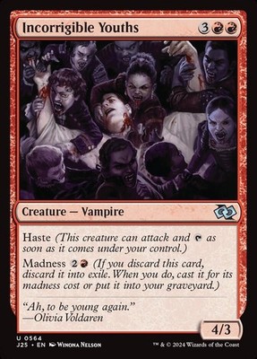 (x4) Incorrigible Youths 0564 Play Set Uncommon Foundations Jumpstart MTG NM