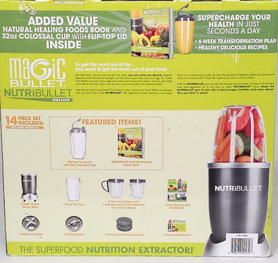 Magic Bullet NutriBullet Deluxe Blender 14 Piece Set 600 Watt