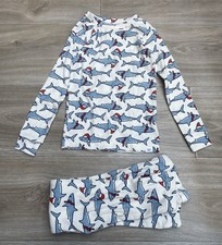 Baby Gap Pajama Set 2 Piece Santa Shark Long Sleeve Pants Size 5 100 Cotton