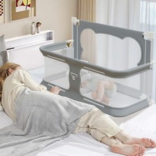 3 in 1 Baby Bassinet Bedside Sleeper Portable Crib, Foldable Bed Rail for Tod...