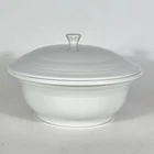 2 Qt Round Covered Casserole Fiesta White (Intro 1986)