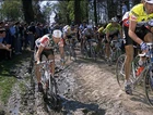 Bob Roll races across the cobbles in the 1988 Paris-Roubaix Cycling Old Photo