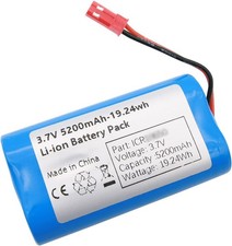 3.7V 5200mah Rechargeable Battery Pack Lithium Ion Batteries with JST-2P...