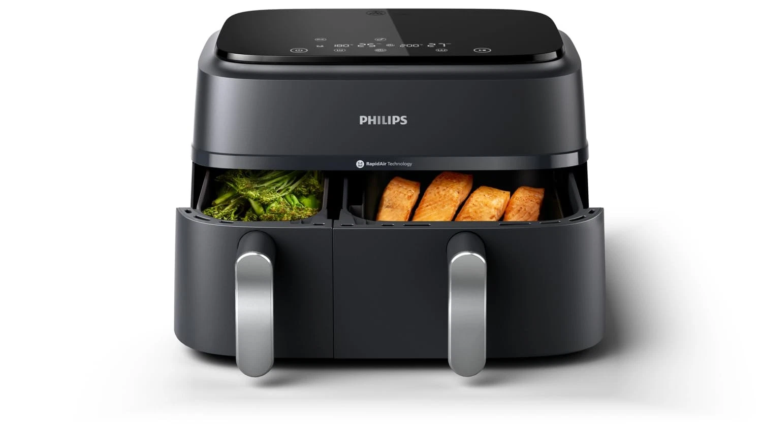 Philips Dual Basket Air Fryer 3000 Series — 8-in-1 functions, 9.5 Quarts