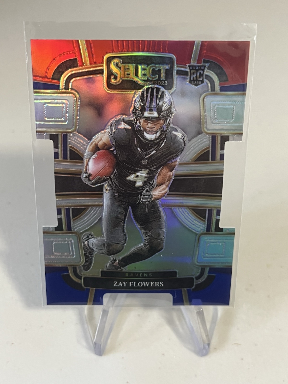 2023 Panini Select - Concourse Red & Blue Prizm Die-Cut #8 Zay Flowers (RC)