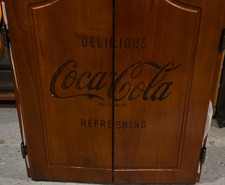 Coca-Cola COKE-7000-V3-E Dart Board Cabinet Set 59x12.5x68cm