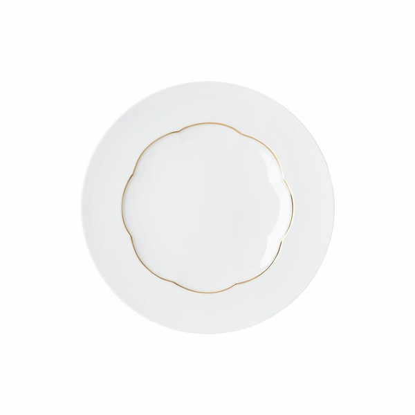Rosenthal Teller Sonetto Oro Flach Speiseteller Servierteller Weiß-Gold 23 Cm-image
