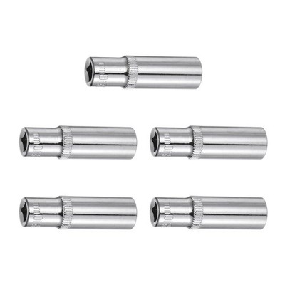 6 Pcs 1/4'' Drive 6-Point Shallow Socket Repairing Socket 4pcs 10mm & 2pcs 13mm