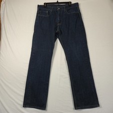 Levi's 559 Jeans Mens 34x32 Blue Denim Dark Wash Mid Rise Red Tab Straight Leg