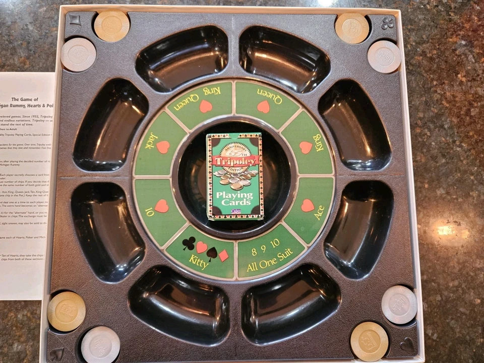 Tripoley 65th Anniversary Edition Rotating Turntable Cadaco Michigan Rummy Poker - Image 3 of 4