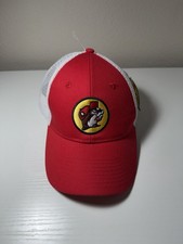 Buc-ee's Beaver Red/White Mesh Trucker Hat SnapBack Adjustable Bucees Mascot Hat