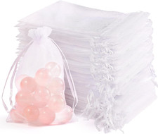 100Pcs Organza Bags 4x6 Small Mesh Gift Bags with Drawstring Jewelry Favor