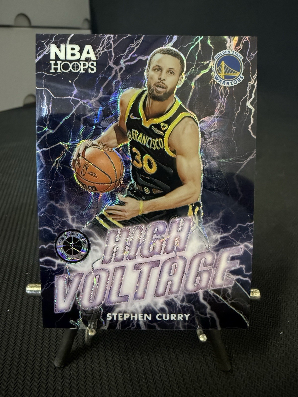 🔥Stephen Curry 23-24 NBA Hoops Premium Stock "High Voltage" Prizm SSP Case Hit