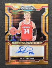 2022 Panini Prizm Draft Picks Brad Davison Orange Pulsar Rookie Auto /49 #CP-BDA