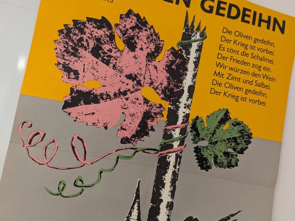 Póster alemán contra la guerra - Póster original vintage - La guerra ha terminado - Peter Hacks Foto 3 de 4