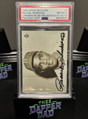 🔥 1994 Upper Deck Rachel Robinson Auto - PSA 8 - 1/1 Jackie Robinson Tribute 🔥
