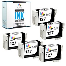 5PK Compatible for Epson 127 Ink Cartridge Fits Workforce 545 60 630 633 635 840