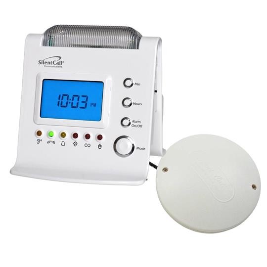 Silent Call Signature Series Sidekick II Strobe Clock Receiver + Bed Shaker