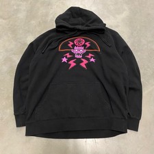 Gorillaz Black Graphic Hoodie Sweatshirt Pink Logo Large