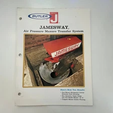 Butler Jamesway Air Pressure Manure Transfer System Vintage Farming Booklet SM39