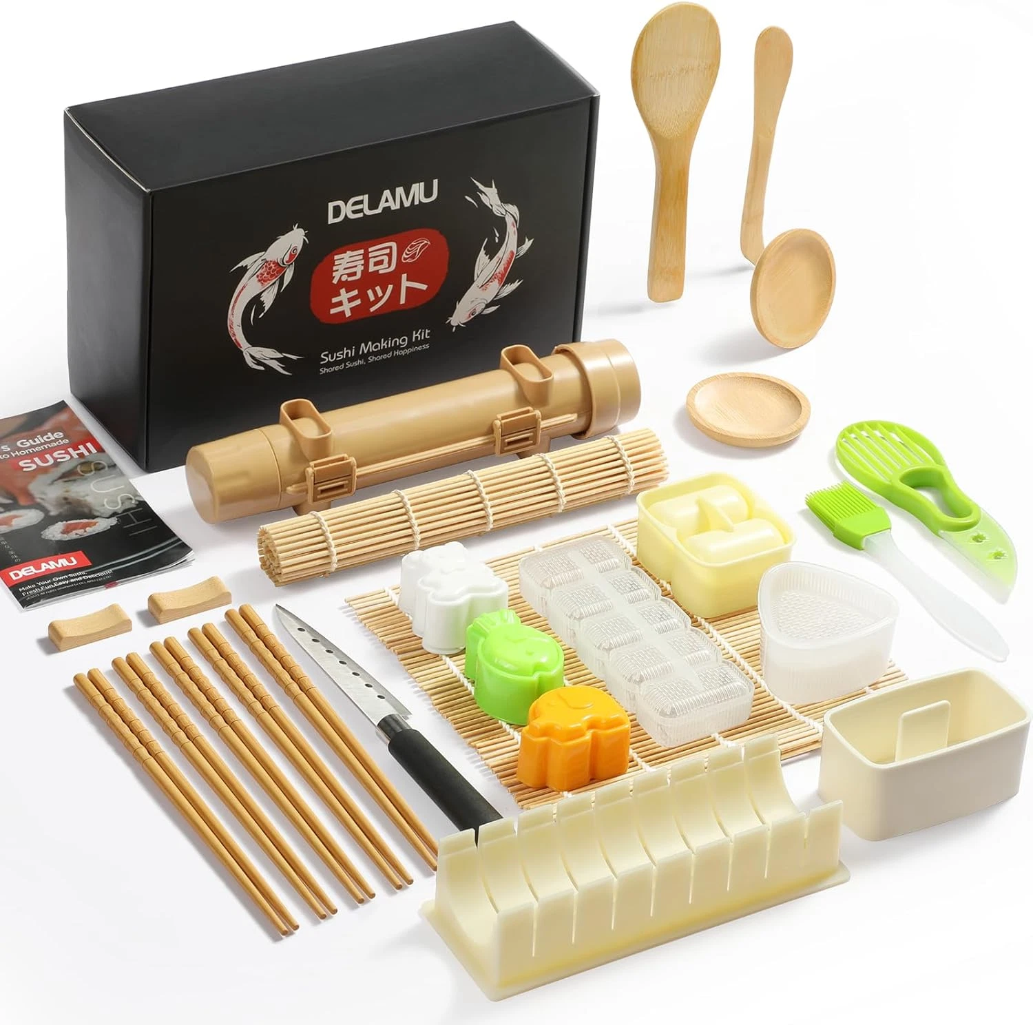 Delamu Sushi Making Kit 27 in 1 [Parent-Child] Sushi Kit, for Beginners/Pros Sus
Opens in a new wind