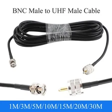 BNC Male to UHF Male RF Coaxial Cable RG58/50-3 Extension Cable For Antenna