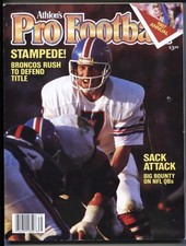 1987 Athlon's Pro Football Preview John Elway Denver Broncos magazine