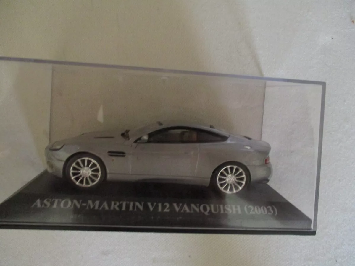 Miniature Aston Martin V12 Vanquish 2003 IXO Press Grey Box Plexi