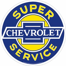 Open Road 90214655 Metal Sign, "Chevrolet Super Service", 12 x 12 In. - Quantity