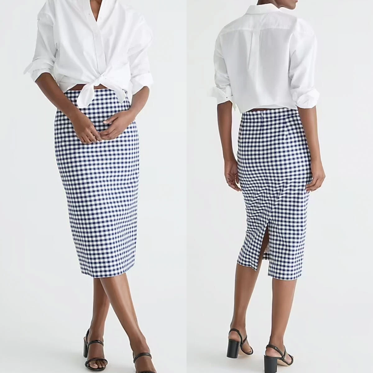 J Crew NWT $118 No. 3 Pencil Skirt in Gingham Bi-Stretch Cotton | Sz 4
Opens in a new window or tab