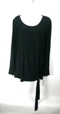 Black Side Tie Size XL Top Blouse NY Collection Women's 