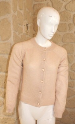Cardigan/gilet Rose Neuf En Laine Mohair - Marque Orfeo, Taille M/L - Étiqueté à 117€, Parfait Pour L'hiver