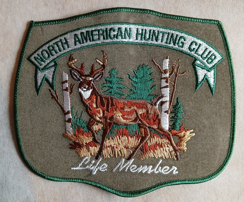 NEW North American Hunting Club LIFE MEMBER Iron-On Patch 6.25" x 5.25"