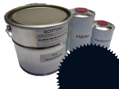 5 Liter Set 2K Automotive Paint Ral 5004 Black Blue Acrylic Shiny Lackpoint Uni